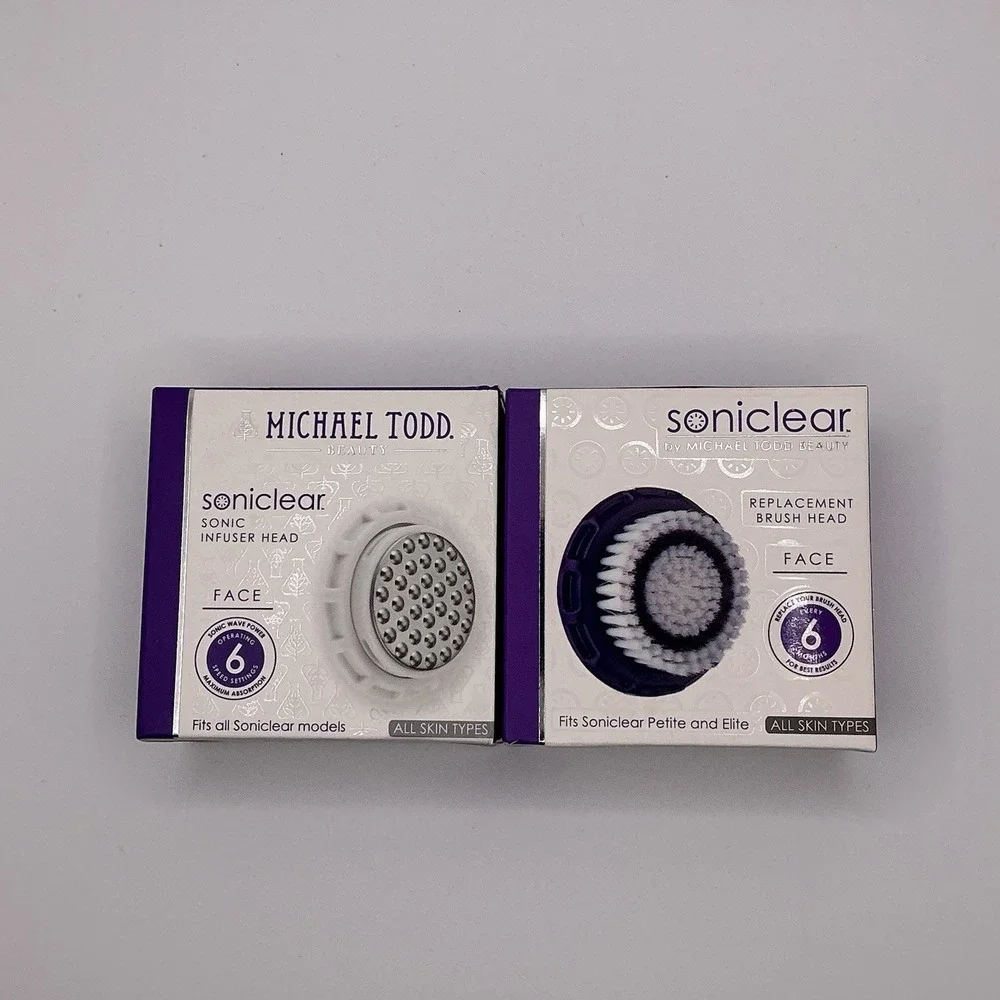 Brand New Micheal Todd Beauty‎ Soniclear Replacement Infuser Head & Brush Head
